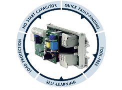 Single phase dynamic motor starter. (Start capacitor no longer needed). Carlo Gavazzi