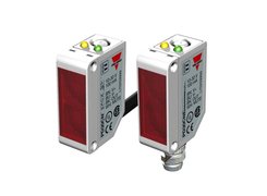 Retro-reflective photoelectric sensors for transparent objects with Teach-in button and mute function