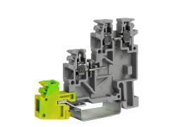 Screw-clamp terminal blocks 3 levels with earth connection. Cabur