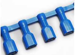 Halogen free fully insulated female terminals in roll. Cembre