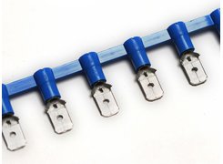 Halogen free insulated male terminals in roll. Cembre