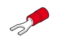 PVC insulated fork terminals. Cembre